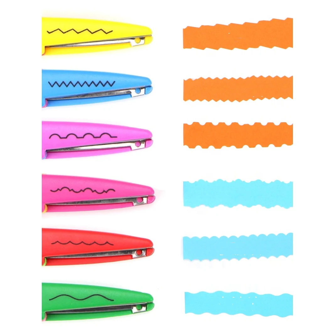 1 Pc 6 Inches Multifunctional Child Safety Lace Scissors Creative DIY Student Supplies Manual Cutting Stationery