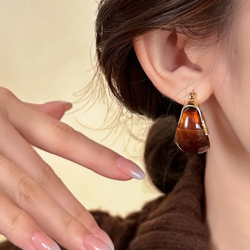 Orecchini Giacca Vintage Malocchio Con Strass E Perno Oro – Gioielli Portafortuna Due Modi (Anteriore/Posteriore) Per Donne E Ragazze, Regalo Ideale