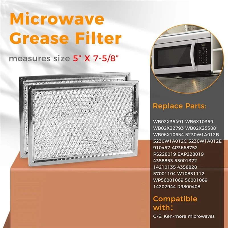 Microwave Filter Replacement 4PCS For GE WB06X10309/ WB06X10359 Microwave Vent Filter Icrowave Grease microwave oven spare parts