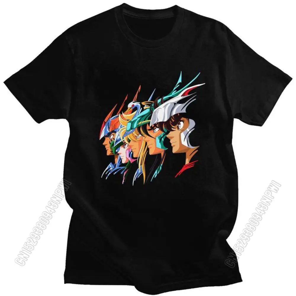 

Handsome Saint Seiya Knights Of The Zodiac T Shirt Men 100% Cotton T-Shirt Los Caballeros Del Zodiaco Tee Top