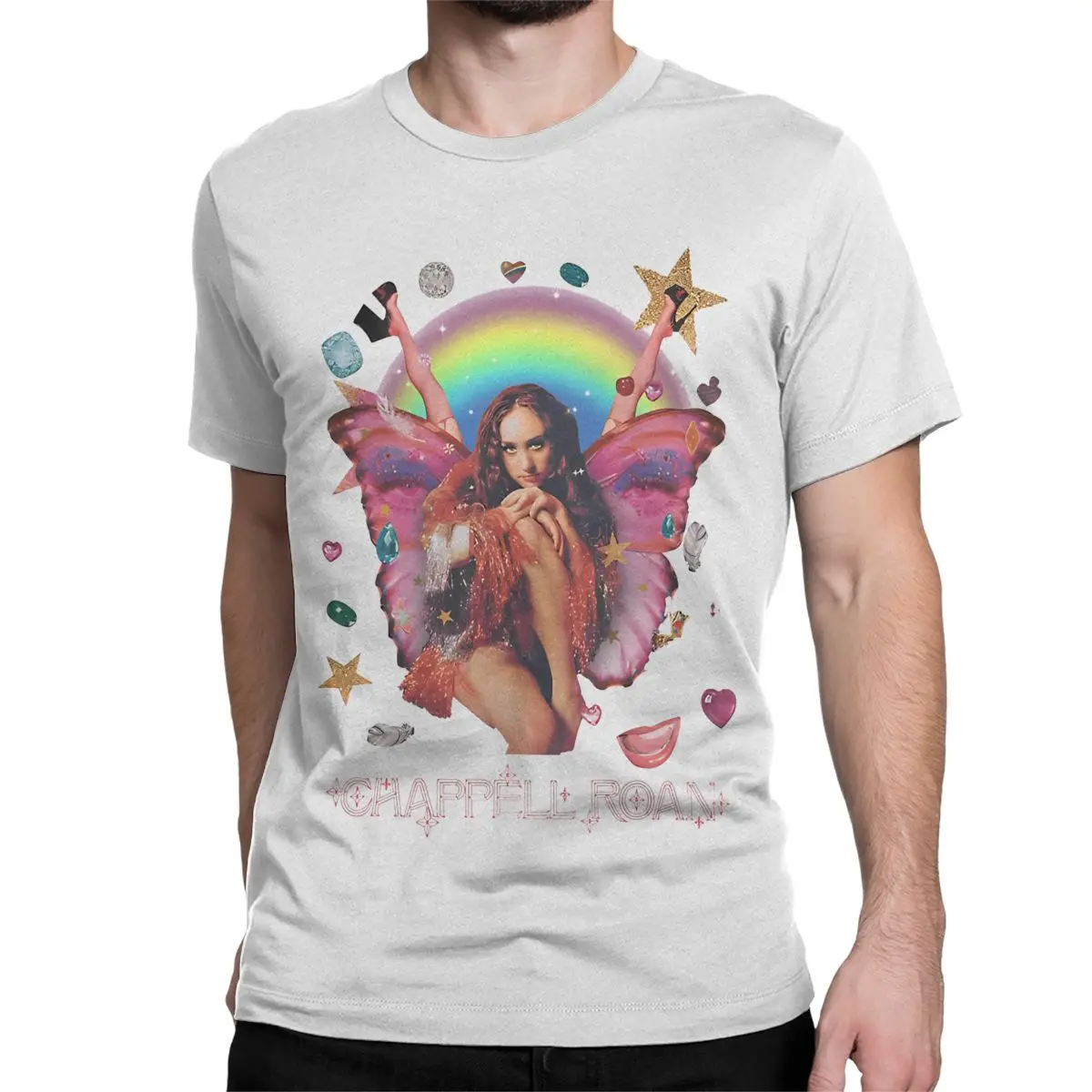 thumbnail image 1 of Camisetas para hombre y mujer, de Chappell Roan Fairy, de algodón, impresionantes, de Midwest Princess Tour, camisetas de cuello redondo, idea de regalo, 1 of 7