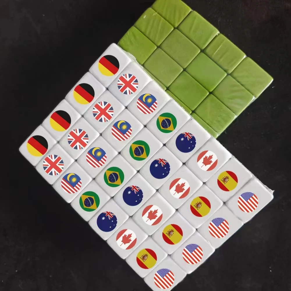 Kid Mini TikTok 64+1 Block Seaside Escape Mahjong Game with Pattern Flag vs Ball Relax Time 1 2 3 4 Players Puzzle Game Toy Gift 2