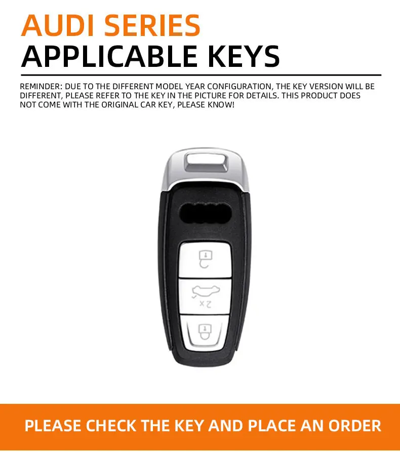 Cover Custodia Chiave Auto Per Audi A8 A1 A3 A4 A5 A6 A7 Quattro Q3 Q5 Q7 R8 Allroad C5 C6 Tt S3 S5 S6 S4 Rs5 Rs6 - Foto 10