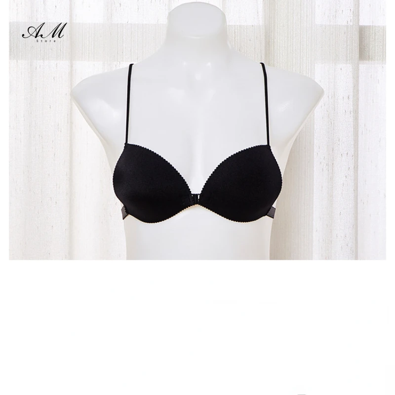 Women Bra Seamless Underwear Women Ultra-thin Thin Shoulder Strap Girls Backless Bras Push Up Bra One Piece Bra