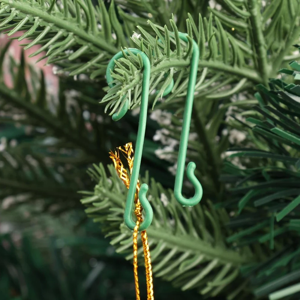 Christmas Decorations 500/50Pcs Ornament Hanging Hooks Xmas Tree Pendant Bauble Ball S-Shaped