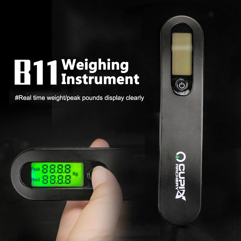 Archery LED Bow Scale 110lbs Draw Weight Weighing Tool Dynamometer Measuring Instrument Hunting Shooting Compound Recurve Bow portable scale weighing tools