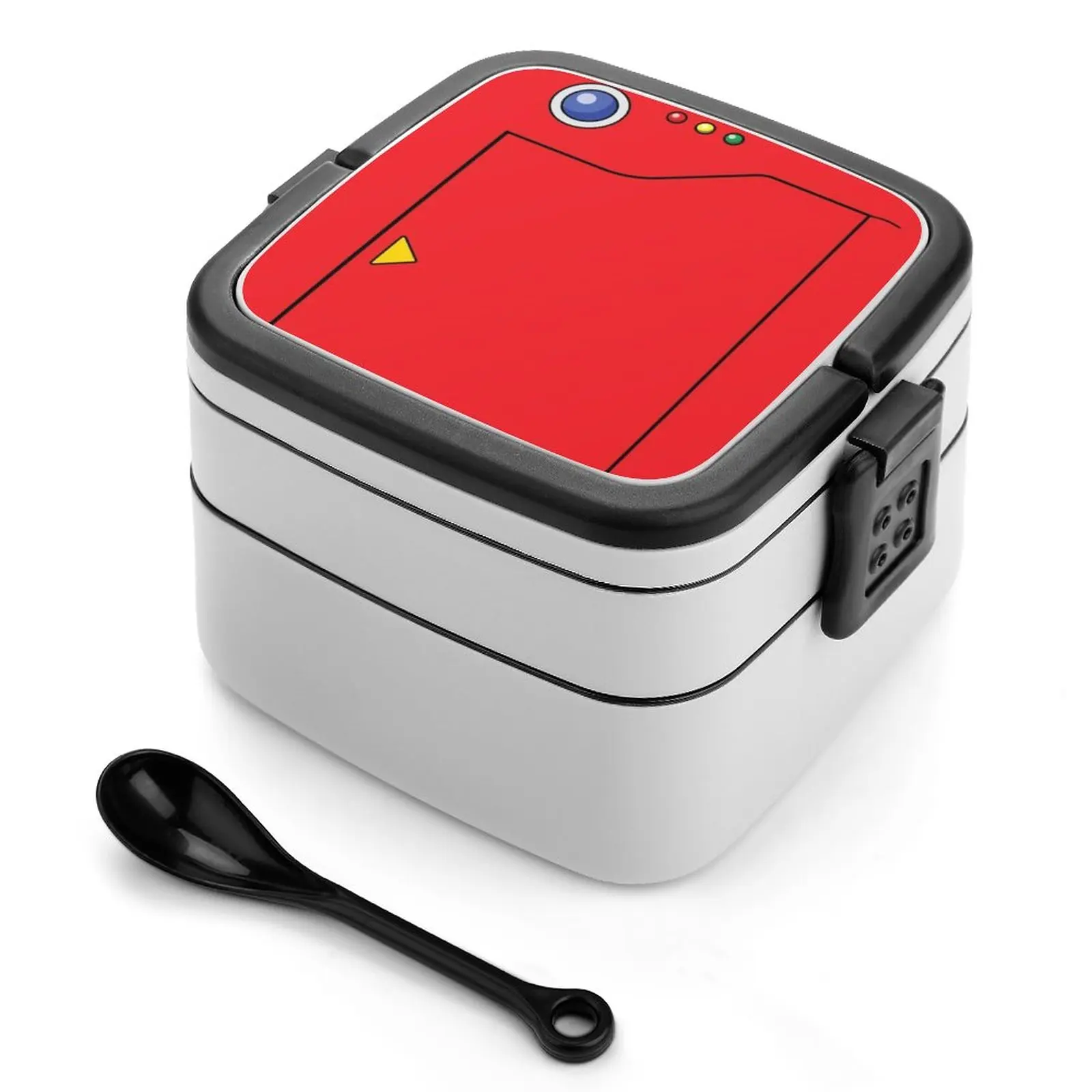 Originale Pokedex Doppio Strato Bento Box Contenitore Portatile Materiale Pp Bento Box Originale Pokedex Poke Dex Kanto Mon Ball Red