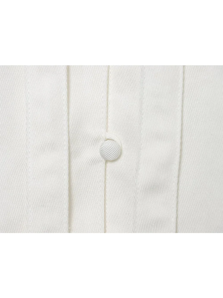 Women's Ruffle High Neck Blouse Fashion Solid Lace Up Long Sleeves Fitted Shirts Vintage Elegant Button Up Party Shirts 2026 New