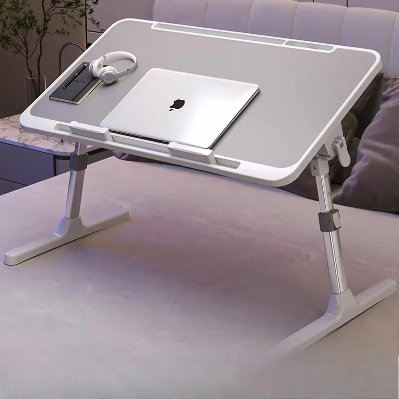 Computer Desks Office Furniture Bed Laptop Desk Lazy Person Bay Window Folding Storage Height Angle Adjustment Sturdy Durable