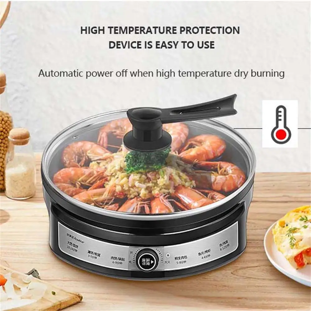 

Multifunctional Electric Baking Pan Household Crepe Frying Machine Non Stick Smokeless Pancake Machine