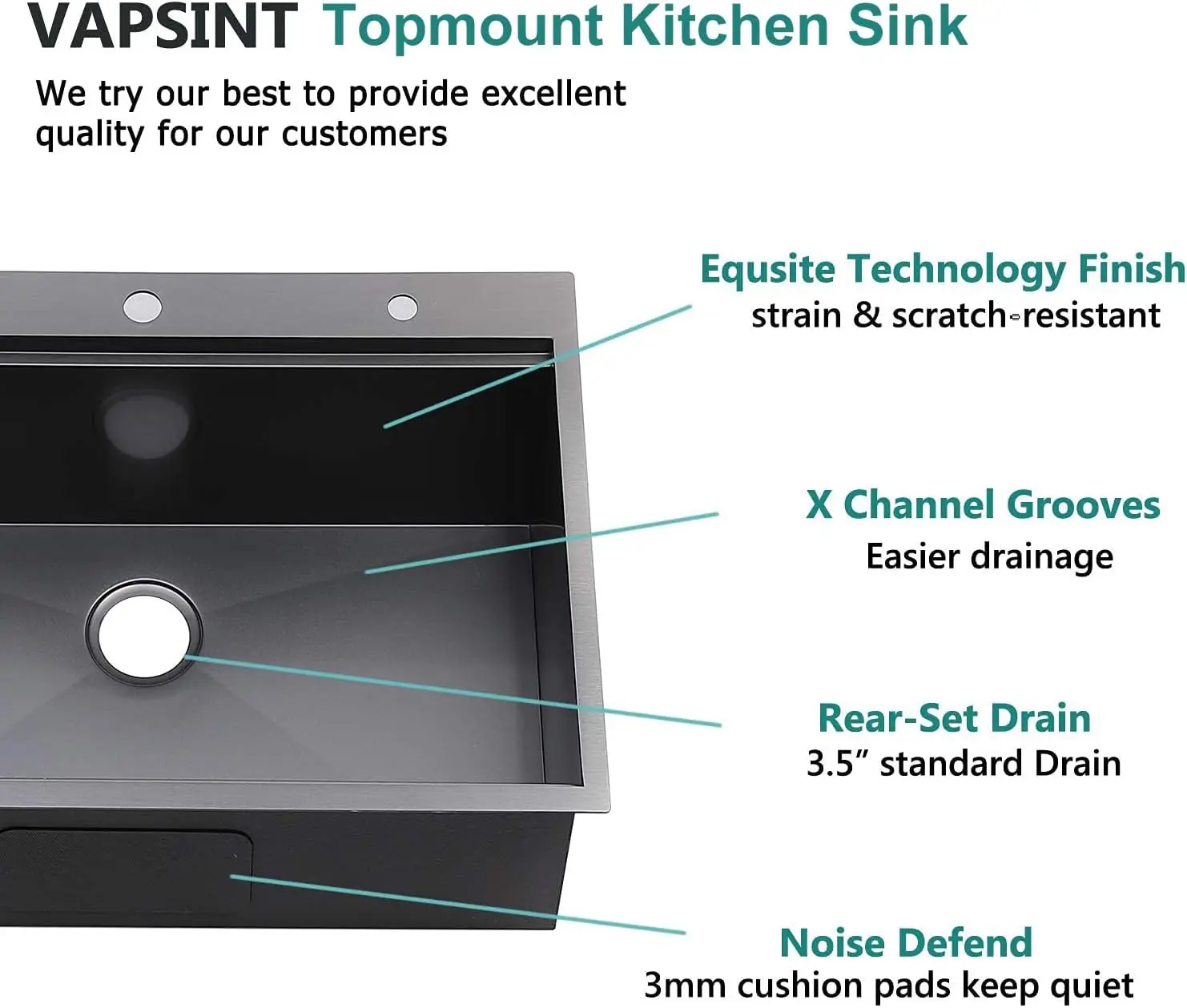 Gunmetal Black Stainless Steel Kitchen Sink, Handmade Single Bowl