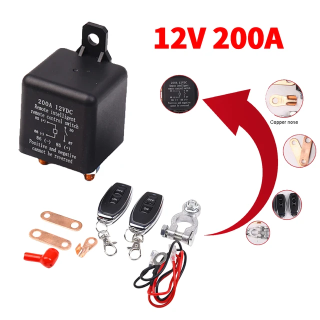 12V 200A Universel Voiture Batterie Télécommande Disjoncteur