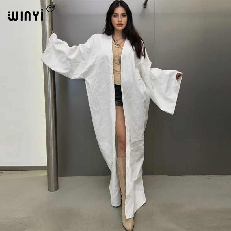 Long Kimono Party Dress WINYI Kimono White Denim Long Down