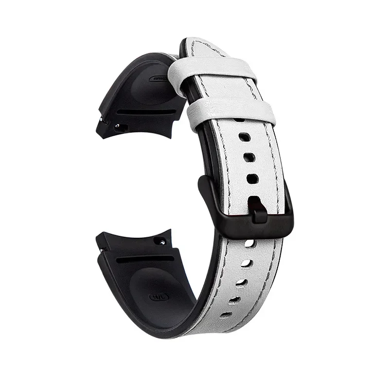 Premium Silicone and Leather Watch Strap - Replacement Band
