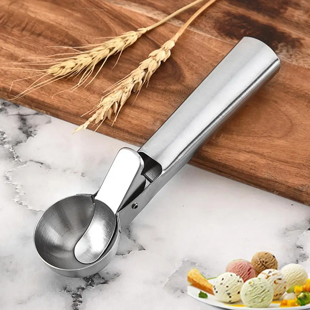 Ice Cream Scoops Stacks Steel Ice Cream Digger Non-Stick Fruit Ball Maker Watermelon Spoon Tool
