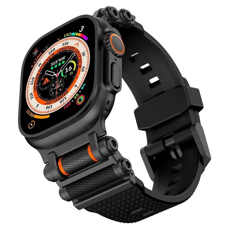 Premium Durable Metal Connector Watch Strap with TPU Sport Band