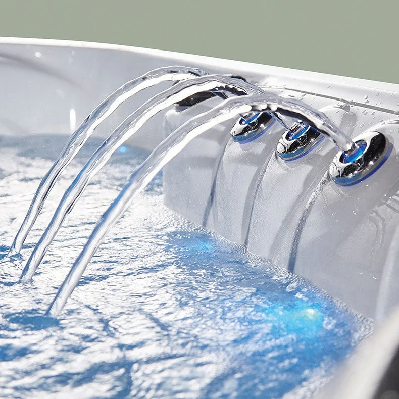 Outdoor Spa Hot Tub With LED Light