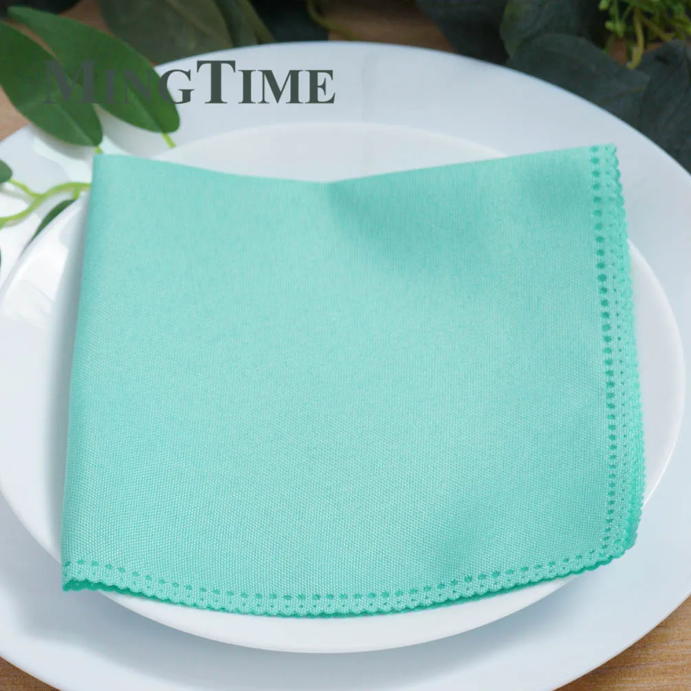 20pcs Linen Napkins Polyester Diner 12inch X 12inch Handkerchief Hanky Wedding Party Supply Birthday Banquet 30cm X 30cm 2