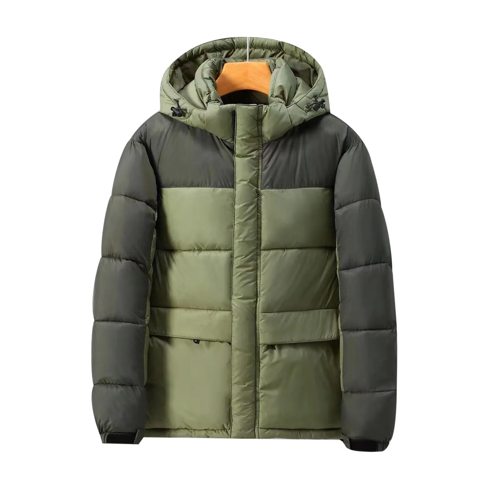 

Мужская зимняя модная повседневная куртка с соединением рукавов, теплая хлопковая куртка с капюшоном, уличная одежда, ветровка