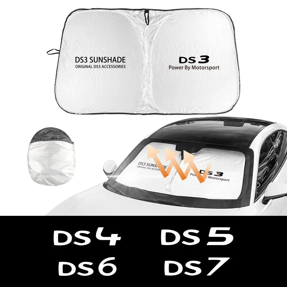 Flodable Car Front Windshield Sunshade Cover Anti UV Sun Auto Acccessories DS Citroen DS3 Cabrio DS4 DS5 Prestige DS6 DS7