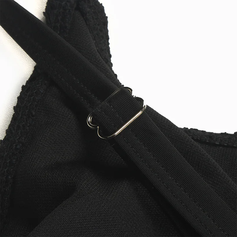 Plus Size Swimwear Women Black Tankini Tummy Control Swimwear Tank Top Retro Solid Swimsuit with Shorts Two Piece Bathing Suit