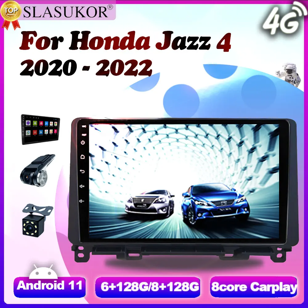 

10 Inch Android 11 Multimedia Player For Honda Jazz 4 2020 - 2022 Fan Carplay Cable Radio GPS Keine Android auto WIFI