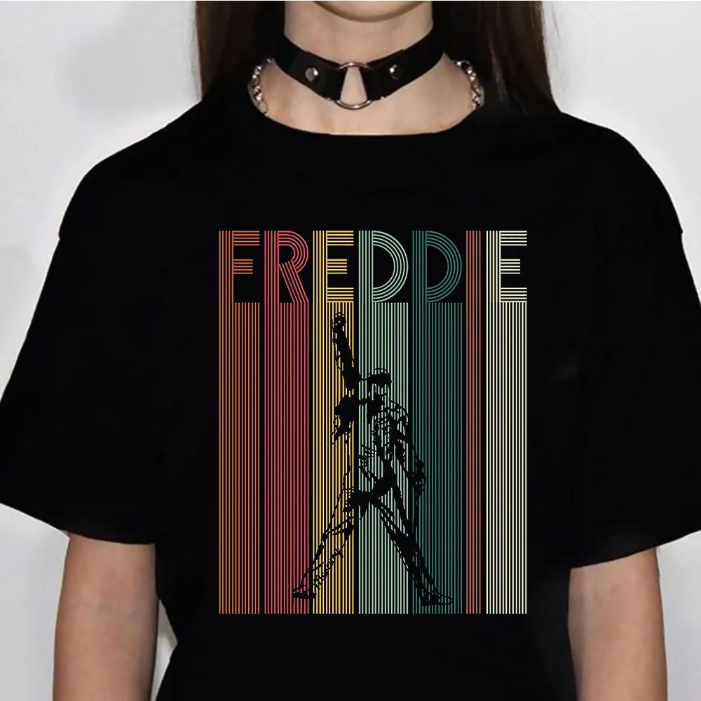 Freddie Mercury Queen Band t-shirts women haruku designer anime tshirt female y2k clothing913_voghion.com