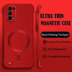 Premium Magnetic Wireless Charging Phone Case with Hard Protective Cover - Reno 8 5G (Red)