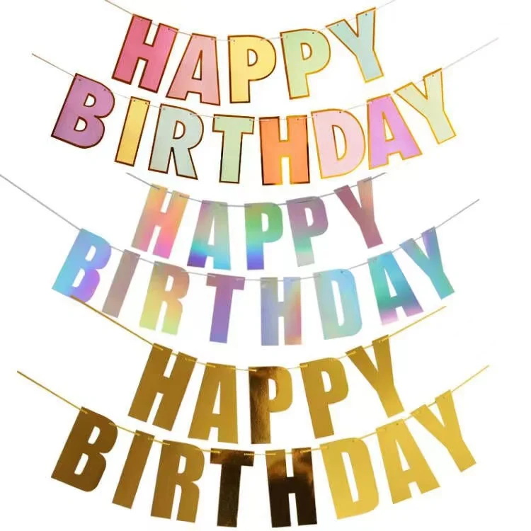 Bannière Colorée Macaron Happy Birthday Pour La Maison Ou Le Jardin Fanions De Fu00eate