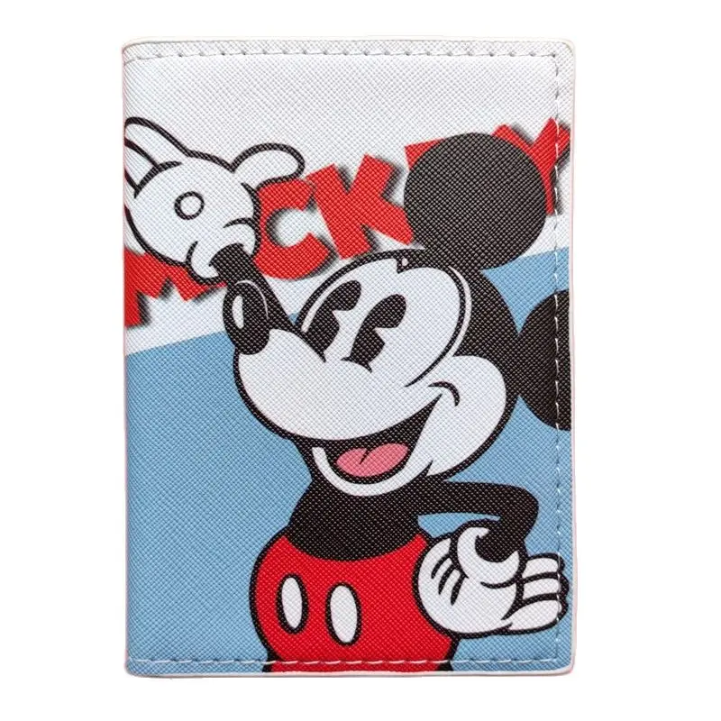 

Disney Mickey Minnie Mouse Travel Passport Holder Unisex Business Multifunction Credit Card Purse Organizer Case for Women