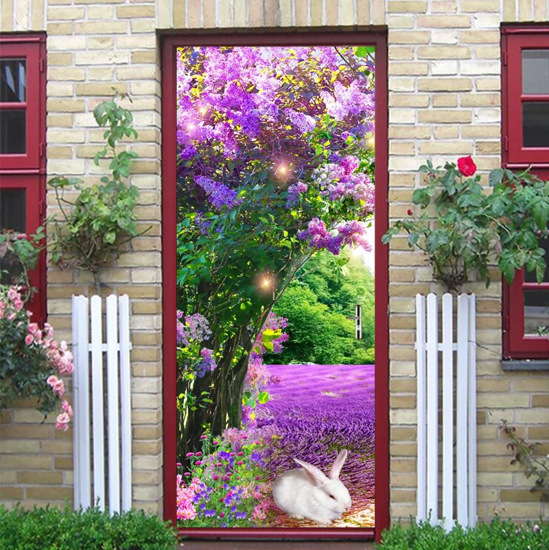 Bedroom Door Wallpaper Mural Door Stickers Home Decor Bedroom Door