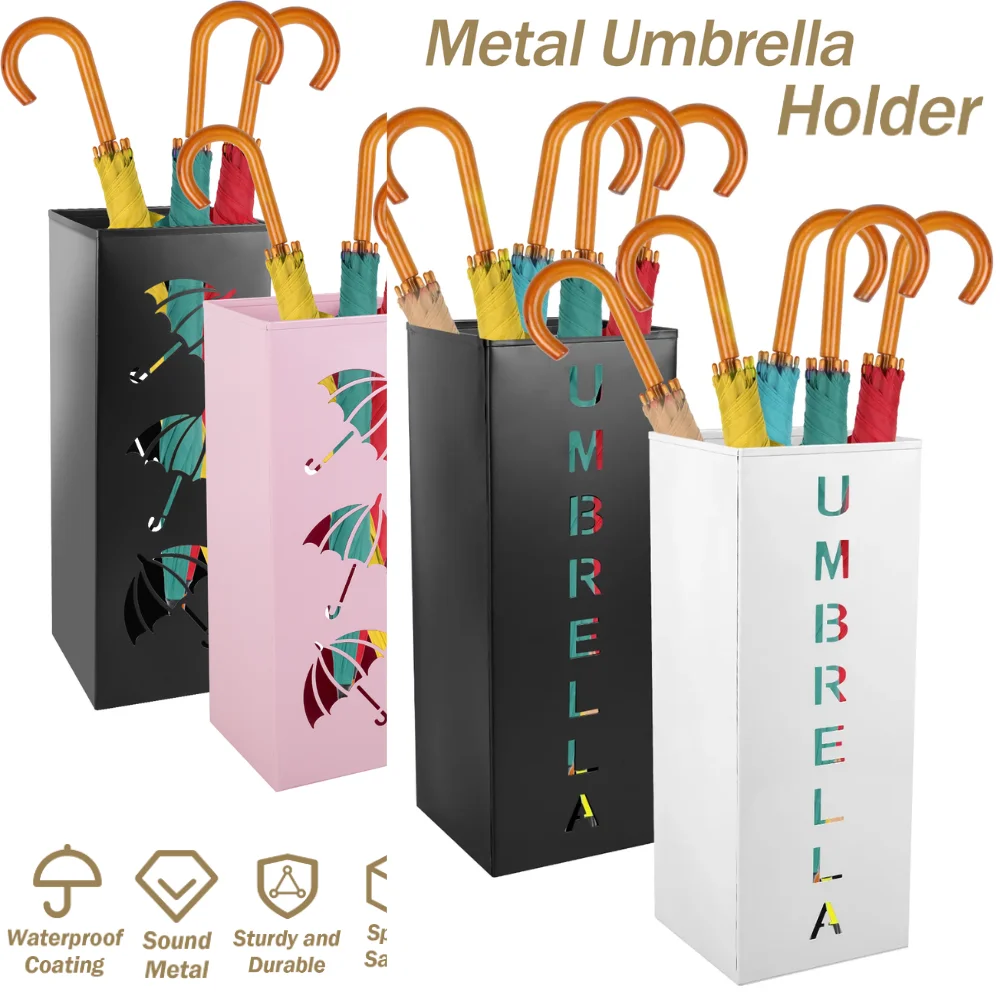 Metal Umbrella Holder Free Standing Umbrella Stand Rack Decorative Holder Bin Multipurpose Walking Sticks Storage umbrella holder umbrella storage rack