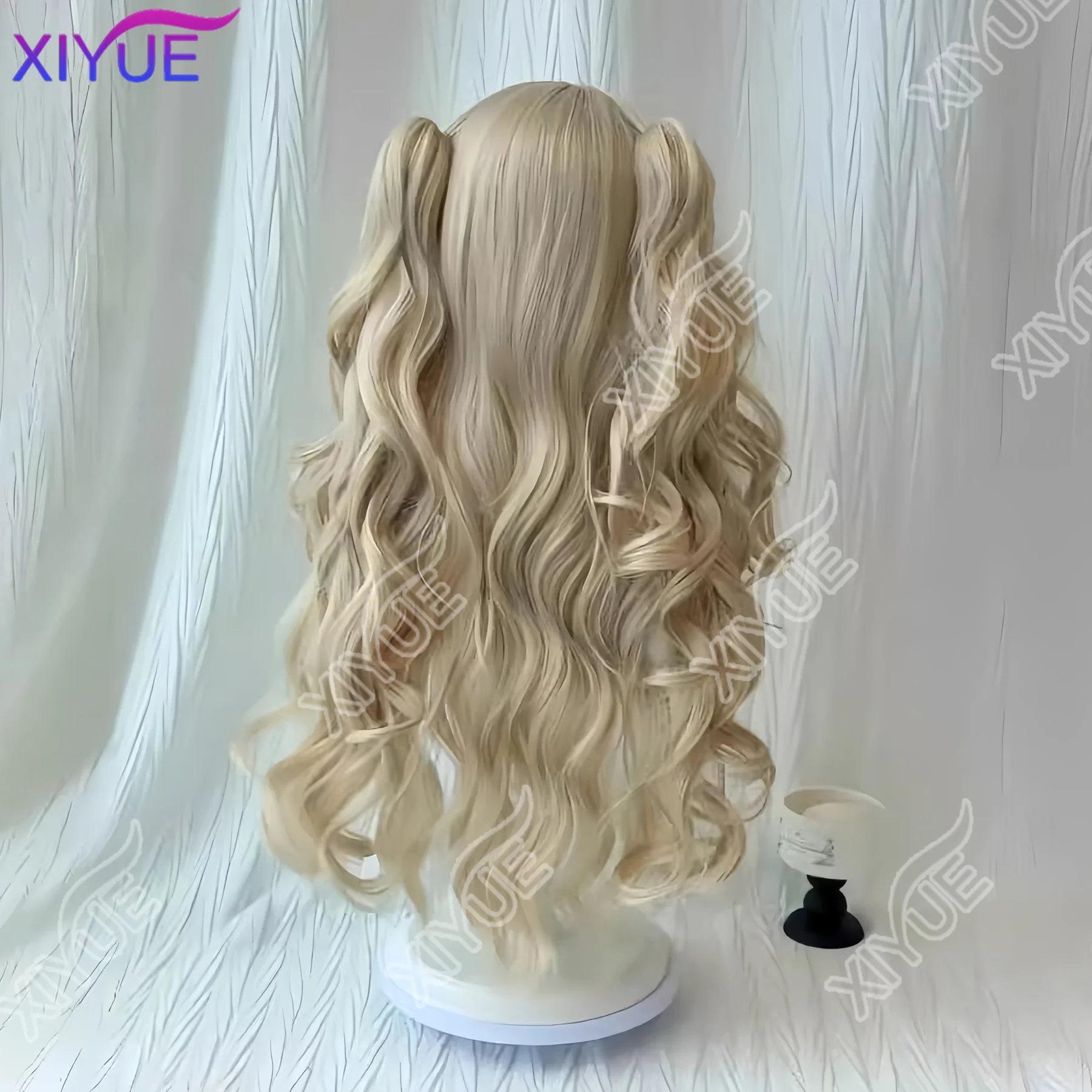 XIYUE synthetic wig For women Lolita clip-on style double ponytail wig suitable For role playing Christmas Halloween