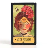 12x7 cm Ace of Pentacles Tarot Paper Manual Card Game 1