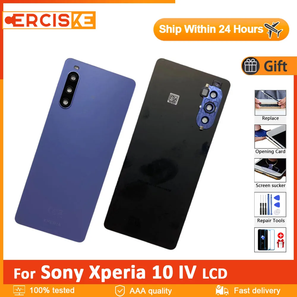 

Original Battery Back Cover For Sony Xperia 10 IV Rear Case Phone Shell With Camera Lens Housing Door For Sony X10 IV Replace