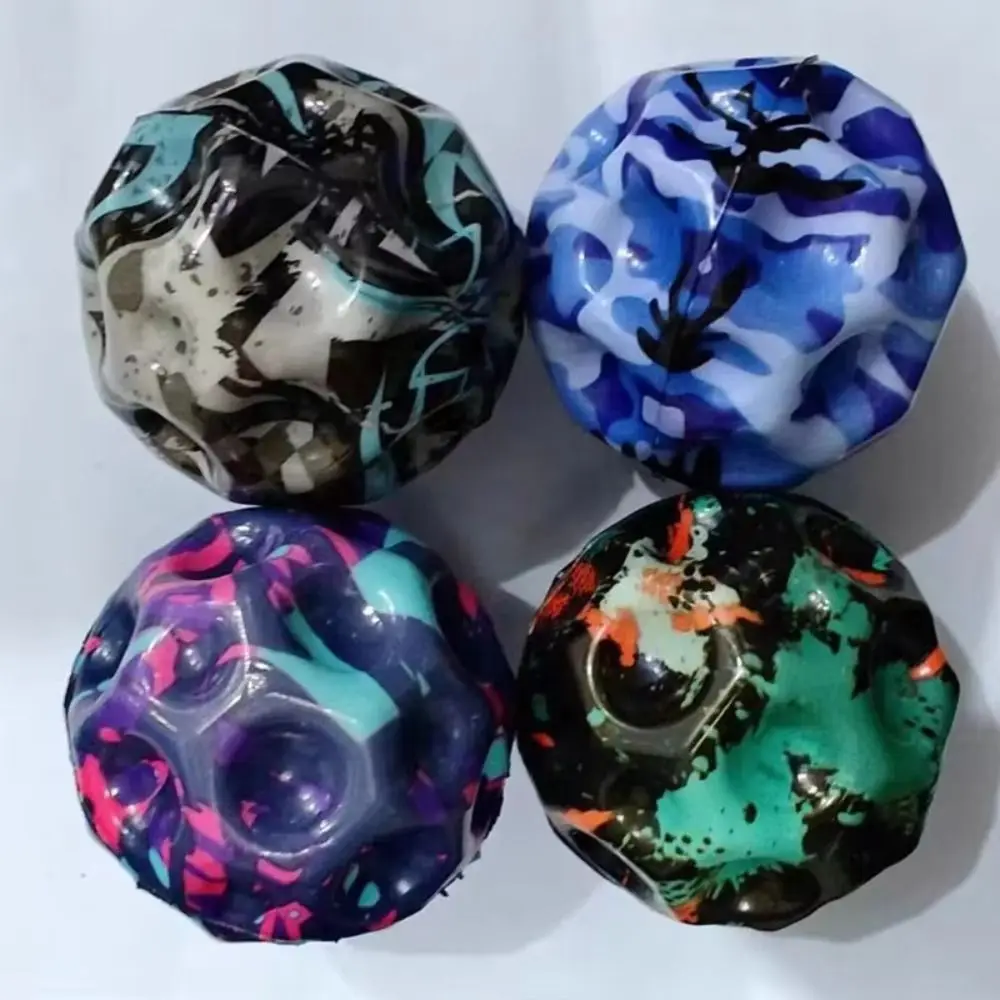 Squeeze Toys Jump Ball High Bouncing Ball Hand Ball Game Multi-hole Wrist Return Rubber Ball Mini Exercise Wrist Elastic Ball