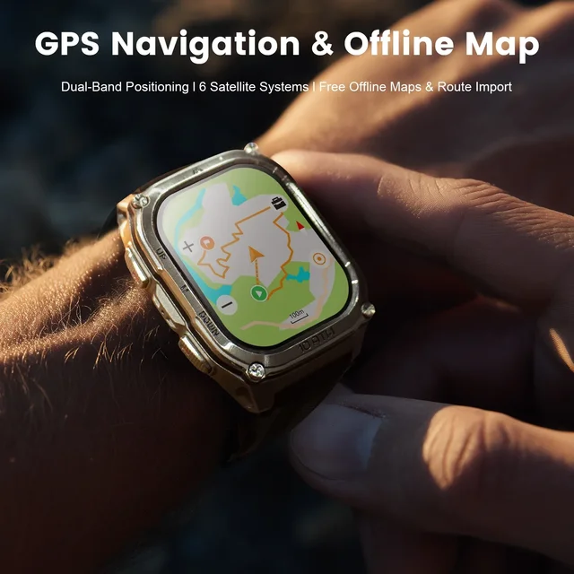 KOSPET Tank M4 Smart Watch Stainless Steel 6-Sat GPS Offline Maps 10ATM Waterproof 45M Dive 24/7 Health Monitor for Android iOS KOSPET Tank M4 Smart Watch Stainless Steel 6-Sat GPS Offline Maps 10ATM Waterproof 45M Dive 24/7 Health Monitor for Android iOS - Image 5
