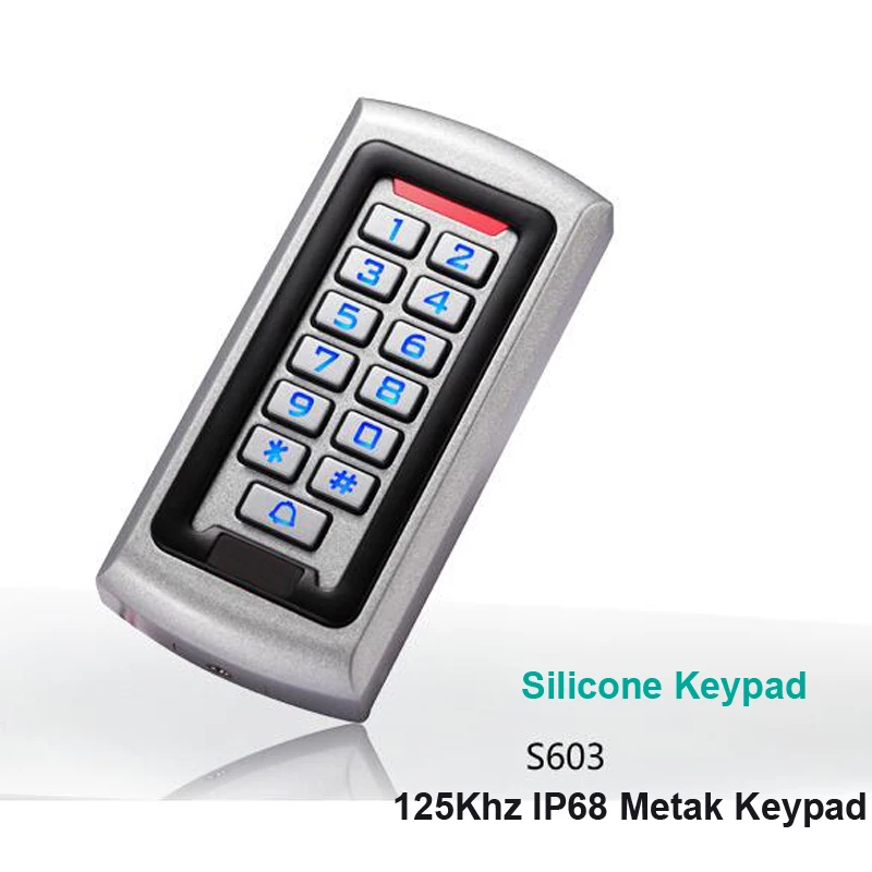 Backlight Metal Keypad Wiegand RFID Card Reader 125khz Access Control System Proximity Card Standalone 2000 User Door Lock access control keypad