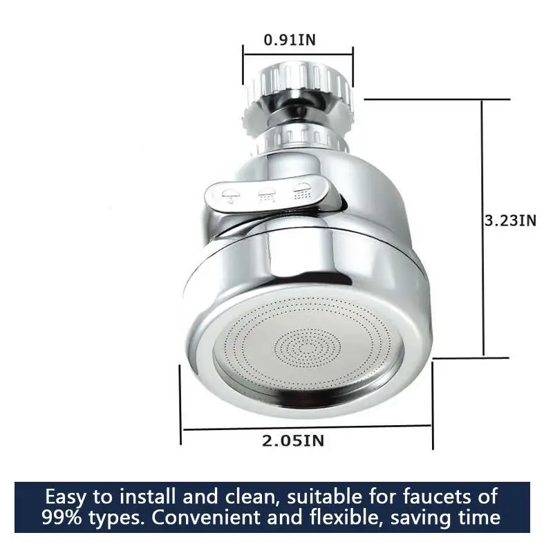 Faucet extender Kitchen Charge Faucet Splash Proof Extender Household Shower Filter Universal Faucet Can Rotate The Water Outlet Charge Shower