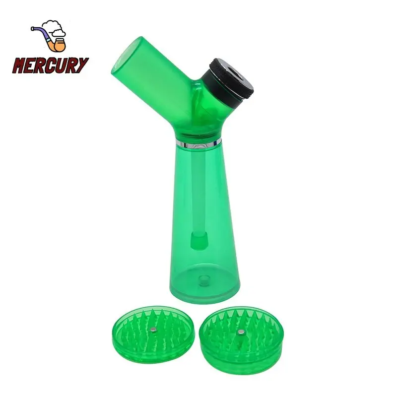 MERCURY 2 In1 Creative Acrylic Smoking Pipe Hookah Filter Pipes with Tobacco Grinder Tobacco Crusher for Smoking Accessories