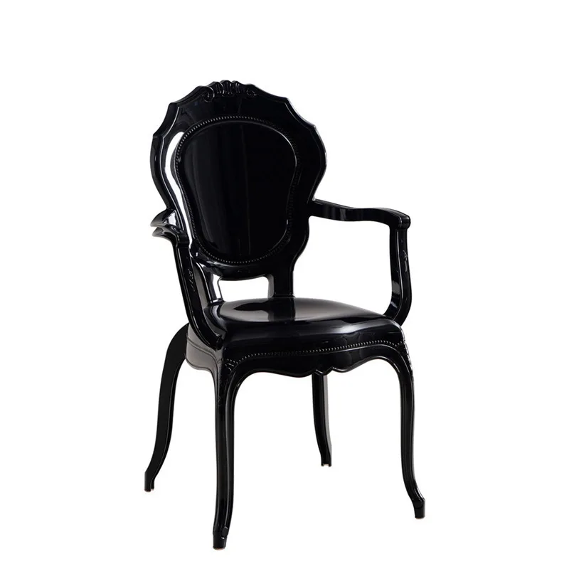 Vintage Jardin Chairs Modern Black Designer Banquet Chairs Acrylic Transparent Poltronas Confortaveis Para Sala Loung Furniture