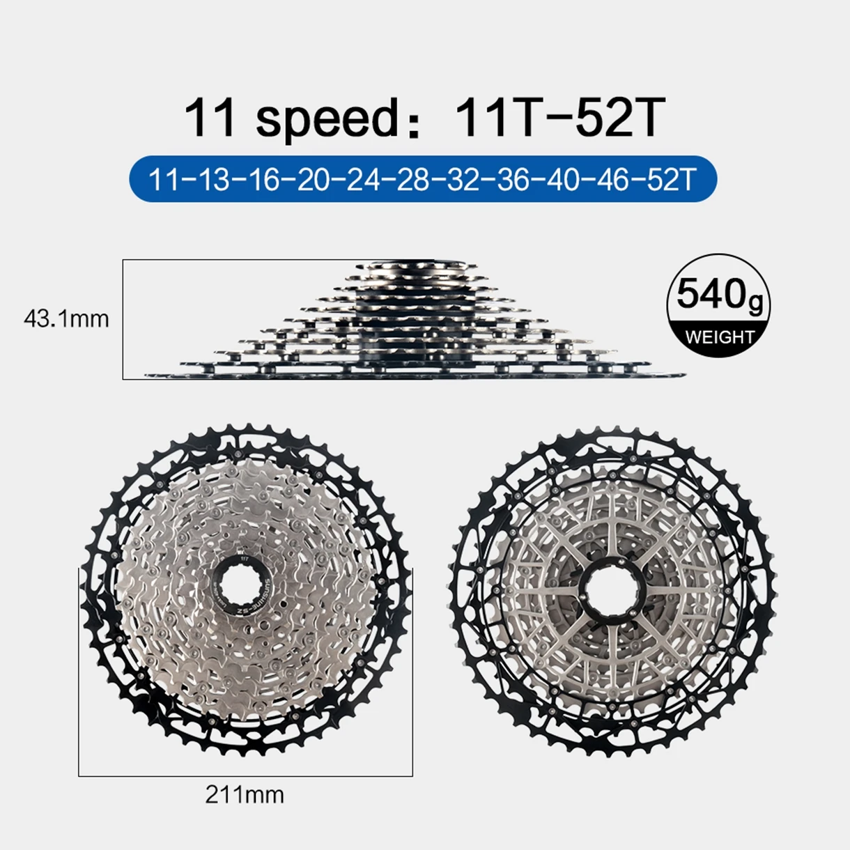 Shimano 11S Groupset Deore M5100 SL RD Mountainbike 11V Schaltgruppen-Set Schalthebel 11-Gang K7 MTB Kette Ultraleichte Kassette – Detail 18