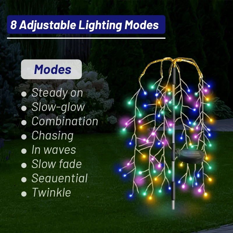 Solar Power Firework Lights Garden Fairy Lights Waterproof Outdoor Dandelion Lawn Lamp for Patio Garden Atmosphere Decor solar lights solar fairy lights garden lights