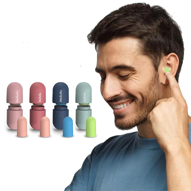 2 Pairs Sleeping Anti Snoring Earplugs Antinoise Snore Sound Mute