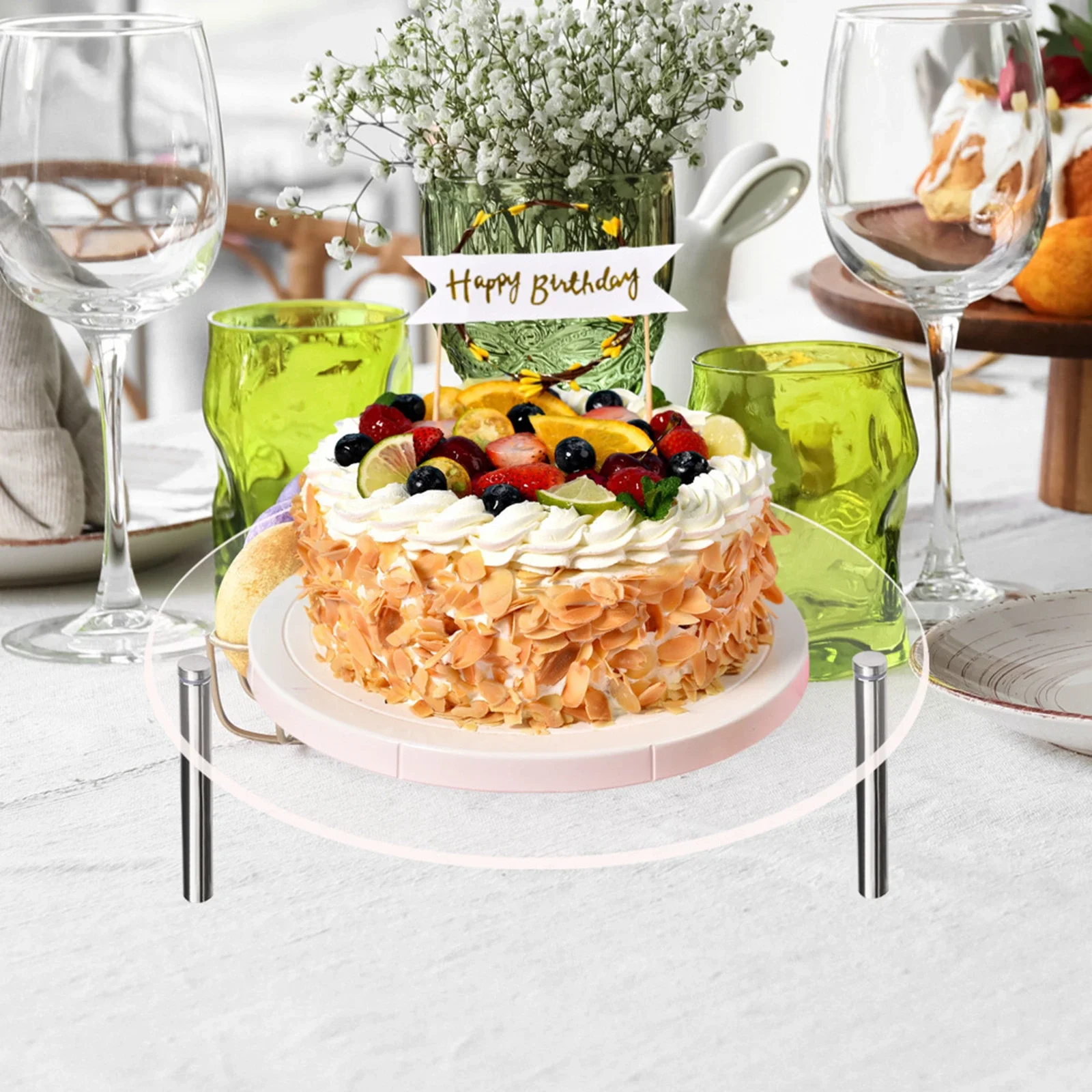 Cake Stand 3 Legs Acrylic Display Stand Assembled Jewelry Display Riser Cake Holder