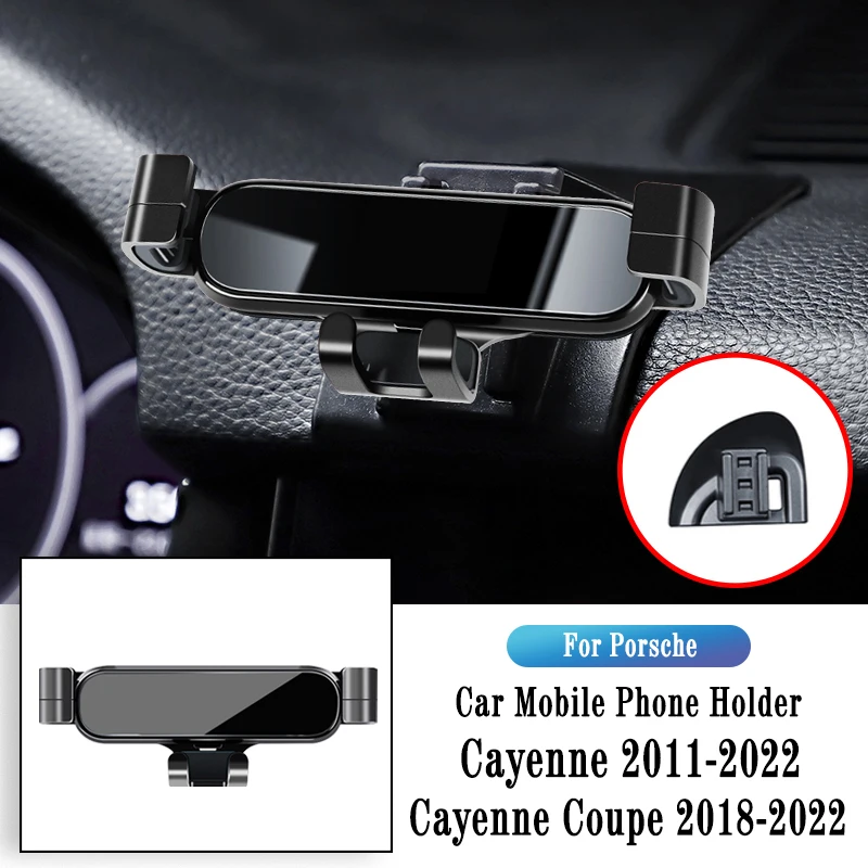 

Car Phone Holder For Porsche Cayenne 2016-2022 Gravity Navigation Bracket Air Outlet Clip Bracket Rotatable Support Accessories
