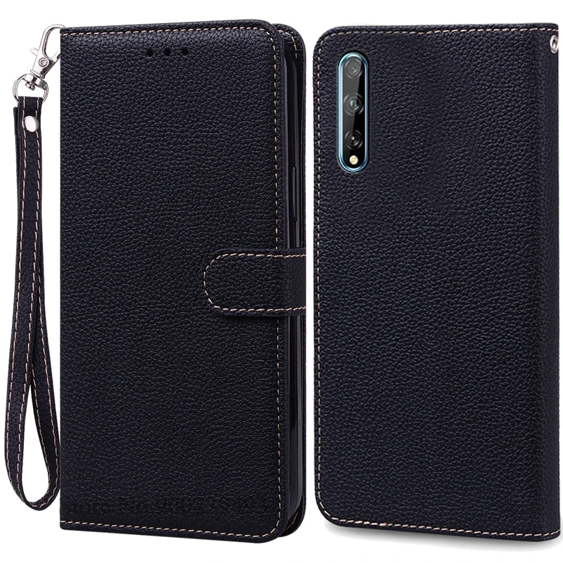 Luxurious Soft TPU Leather Flip Wallet Phone Case with Strap and Card Slots