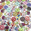 30pcs 15mm Round Button Monogrammed Christmas Stripe Plaid Button Love Scrapbooking for Wedding Decor Sewing Accessories 1