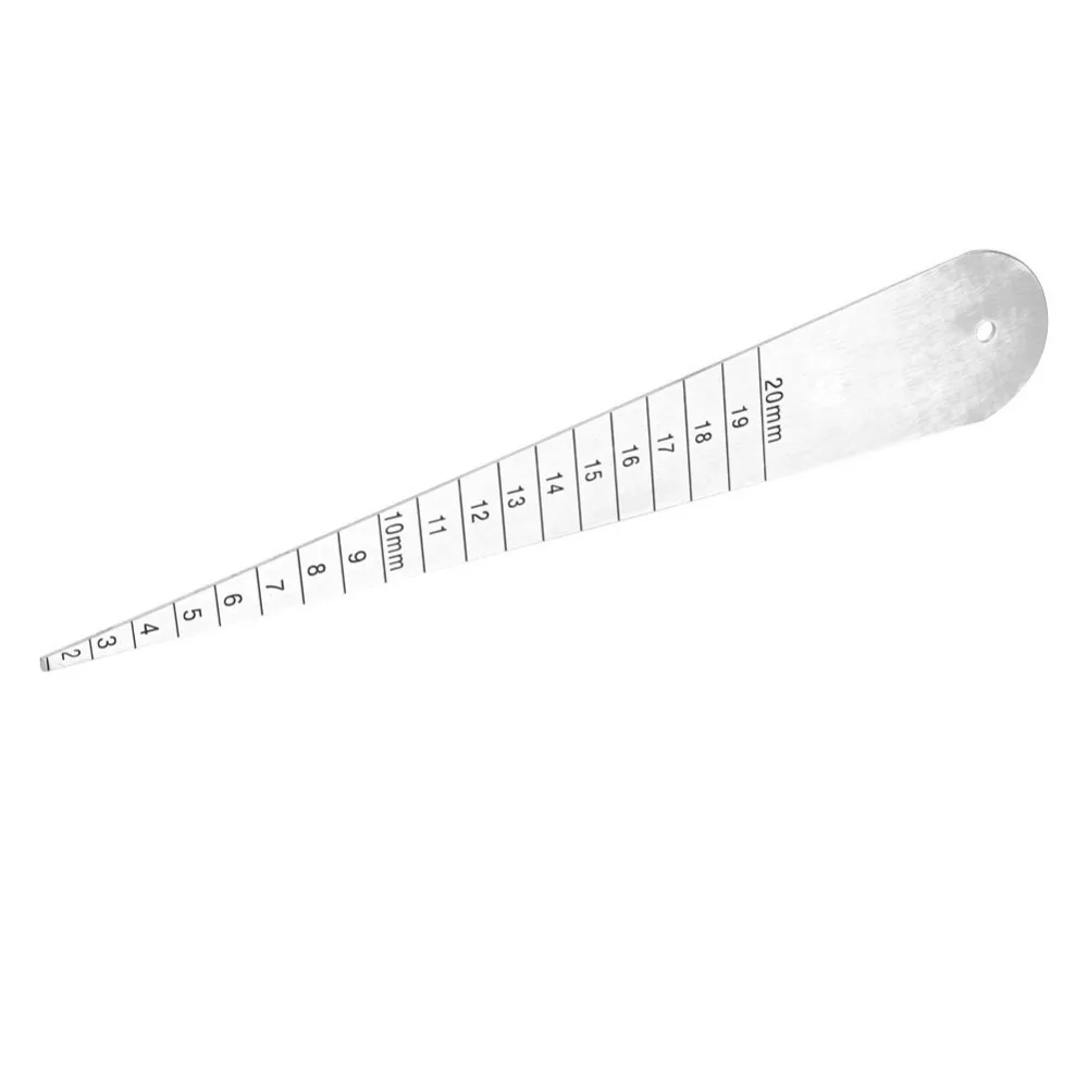 스테인레스 스틸 필러 눈금자 1mm 정확도 1/16-3/4(2-20mm) 필러 측정 도구 미니어처 미터법 및 영국식 시스템