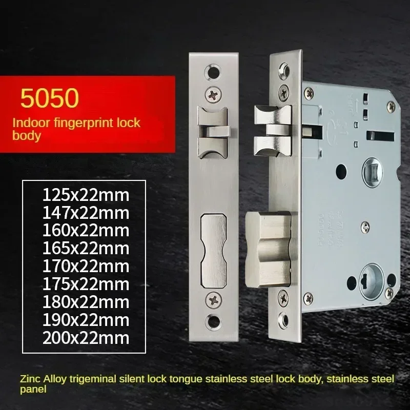 6pcs Metal Stainless Steel Electronic Lock Body 5050 Mortise For Tuya Face Recognition Fingerprint Smart Door Lock